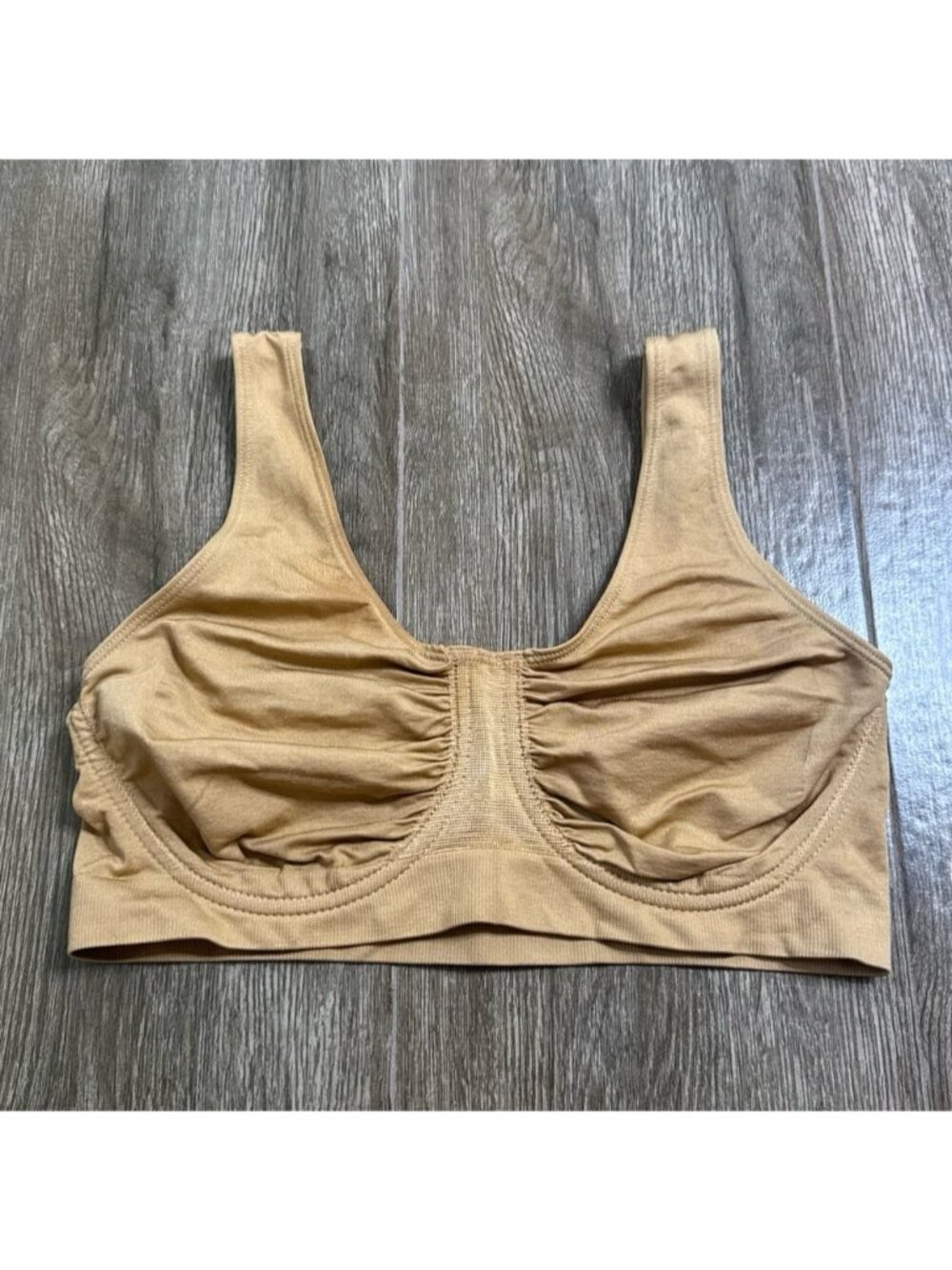 Rhonda Shear Nylon Wired Bralette Womens Size L